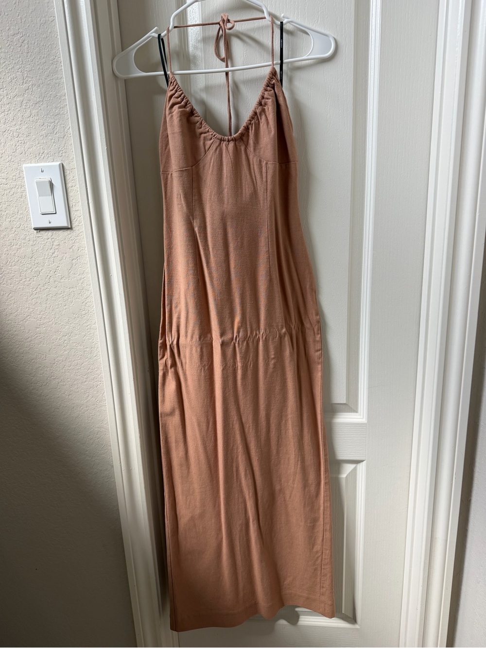Forever 21 Blush Pink Tie-Back Sleeveless Maxi Dress